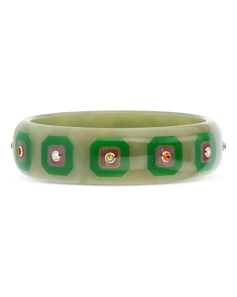 Mark Davis 18kt Bakelite Gelbgoldarmreif mit Schmucksteinen Gelb