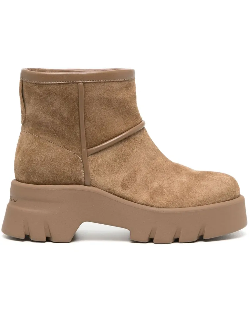 Gianvito Rossi Stiefel mit Shearling-Futter - Braun Braun