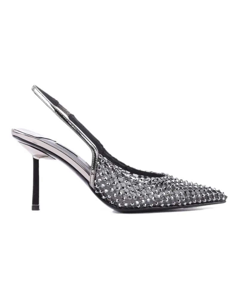 Le Silla Gilda Slingback-Pumps mit Kristallen 110mm - Silber Silber