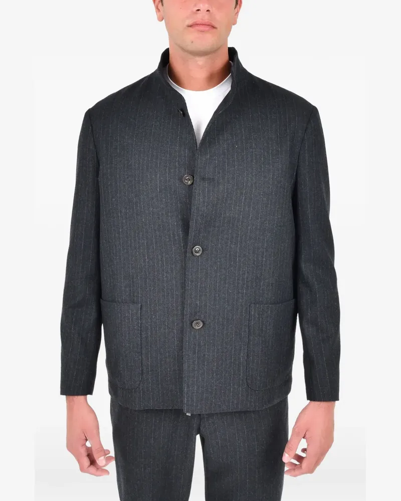 Boglioli pinstripe button shirt jacket - Grau Grau