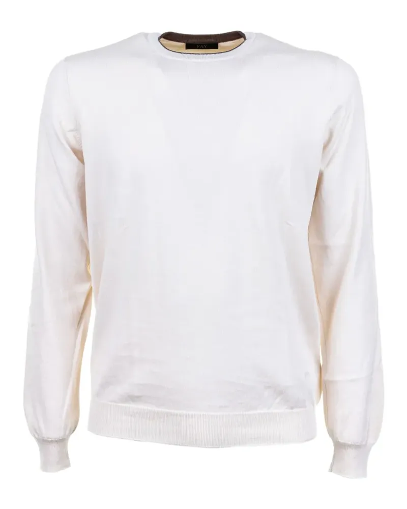 Fay Pullover mit geripptem Besatz - Nude Nude