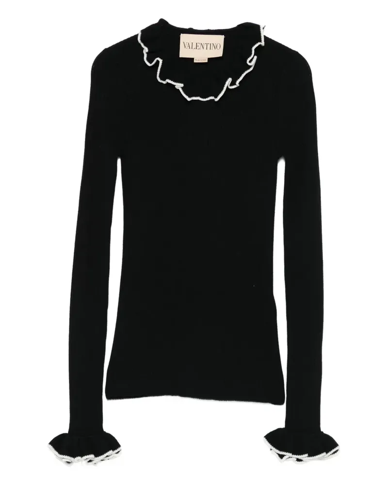Valentino Garavani Gestricktes Top - Schwarz Schwarz