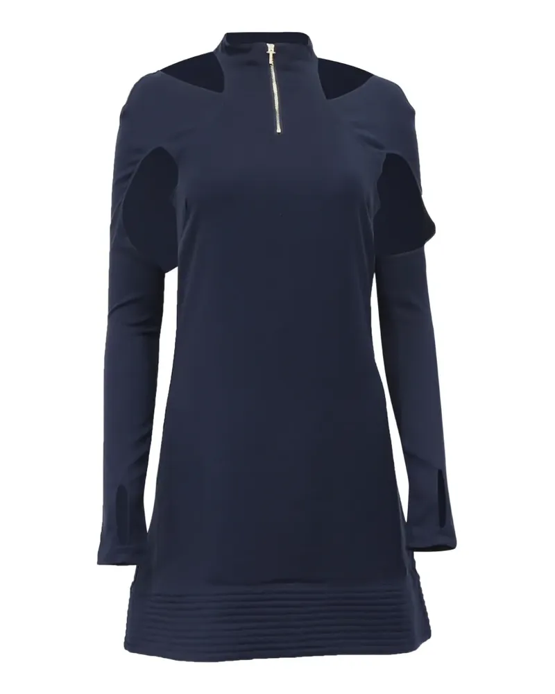 Cult Gaia Half-Zip-Minikleid mit Cut-Out - Blau Blau