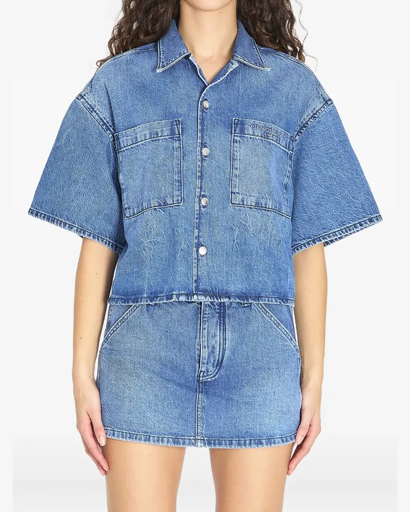 Alexander Wang patch-pocket denim shirt - Blau Blau