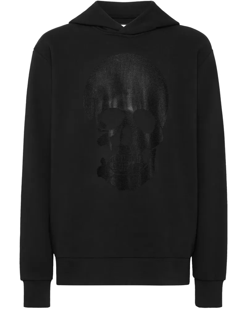 Philipp Plein Hoodie mit Totenkopf-Motiv - Schwarz Schwarz