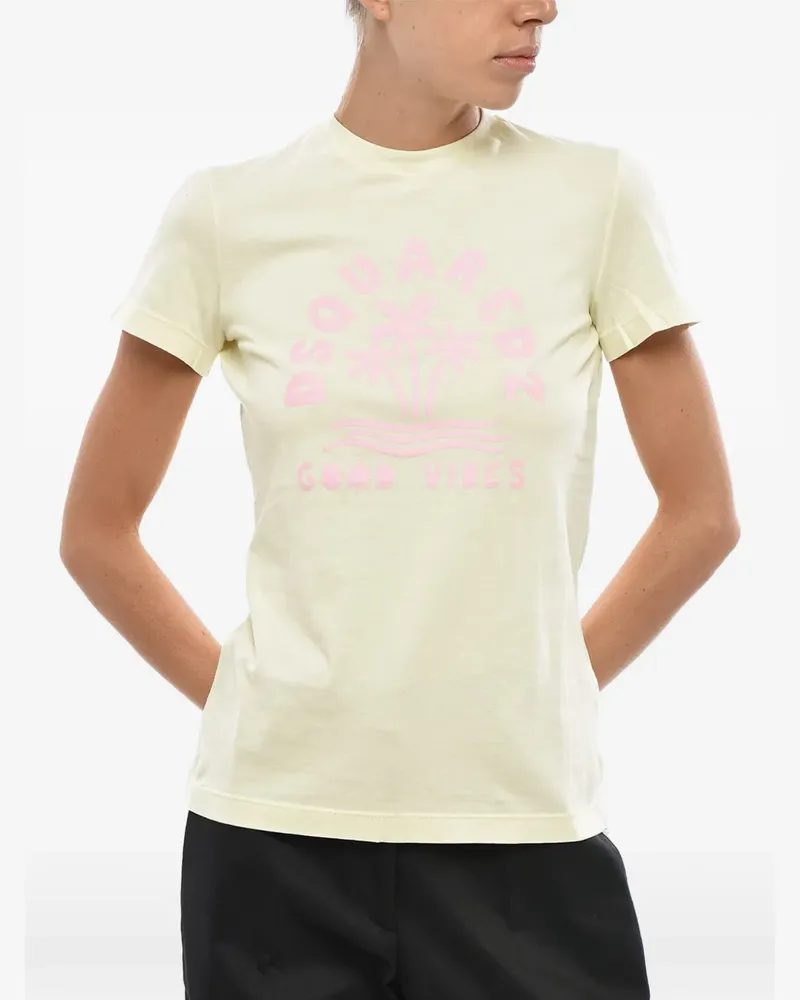 Dsquared2 T-Shirt mit Logo-Print - Gelb Gelb