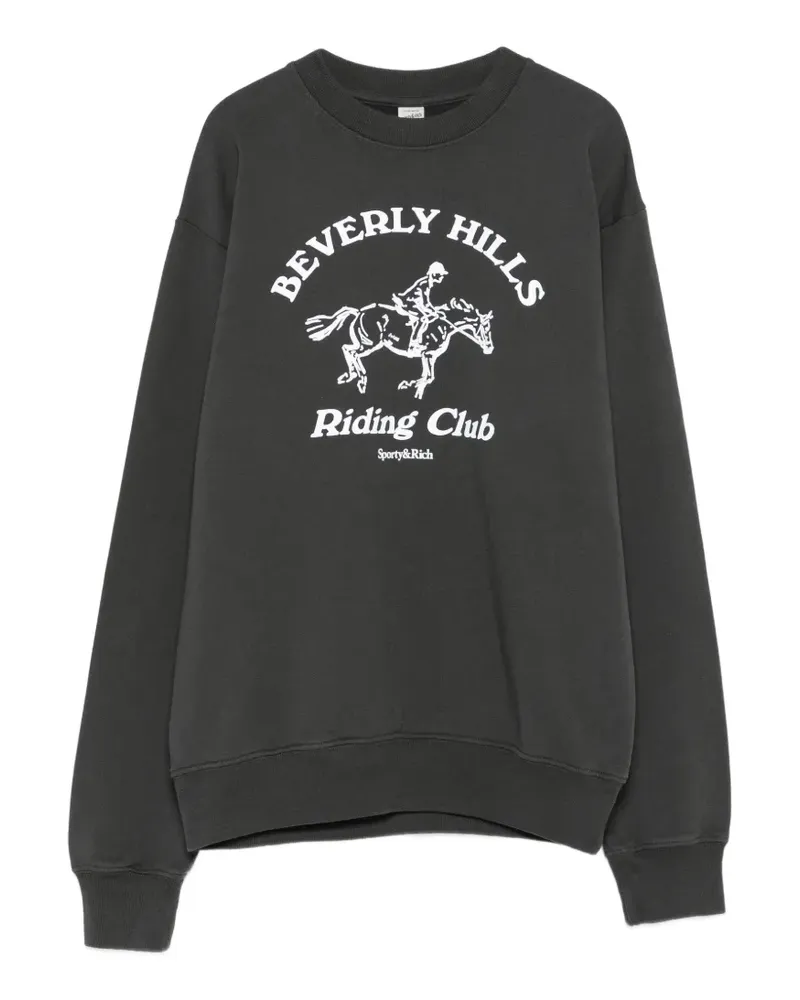 SPORTY & RICH horse-print sweatshirt - Schwarz Schwarz
