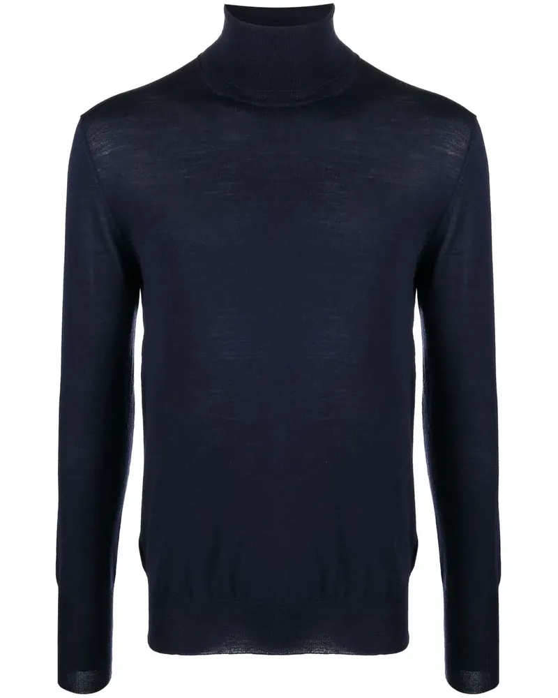 PT TORINO Gestrickter Rollkragenpullover - Blau Blau
