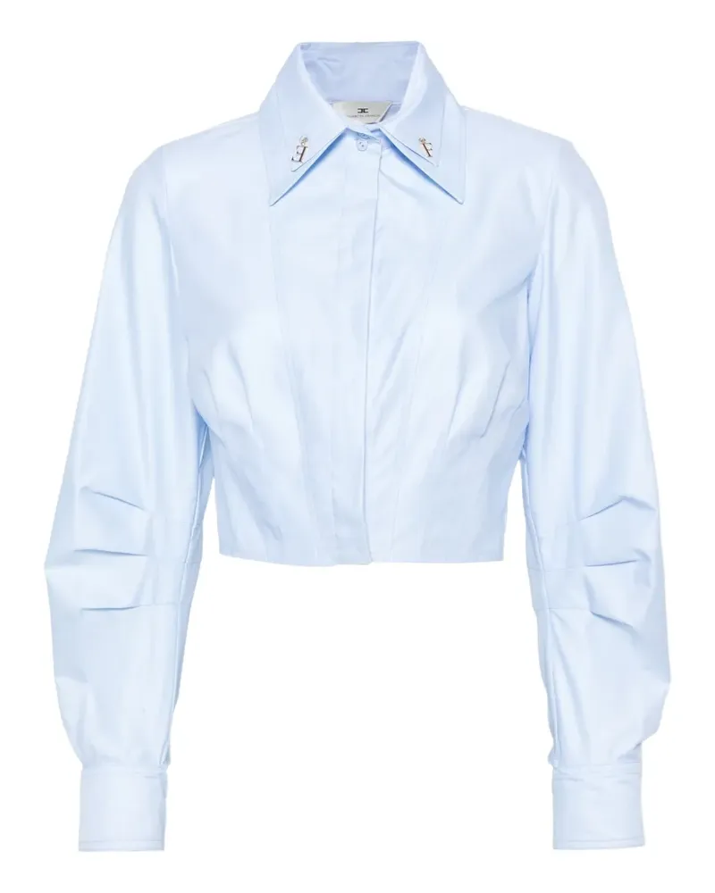 Elisabetta Franchi Cropped-Hemd mit langen Ärmeln - Blau Blau