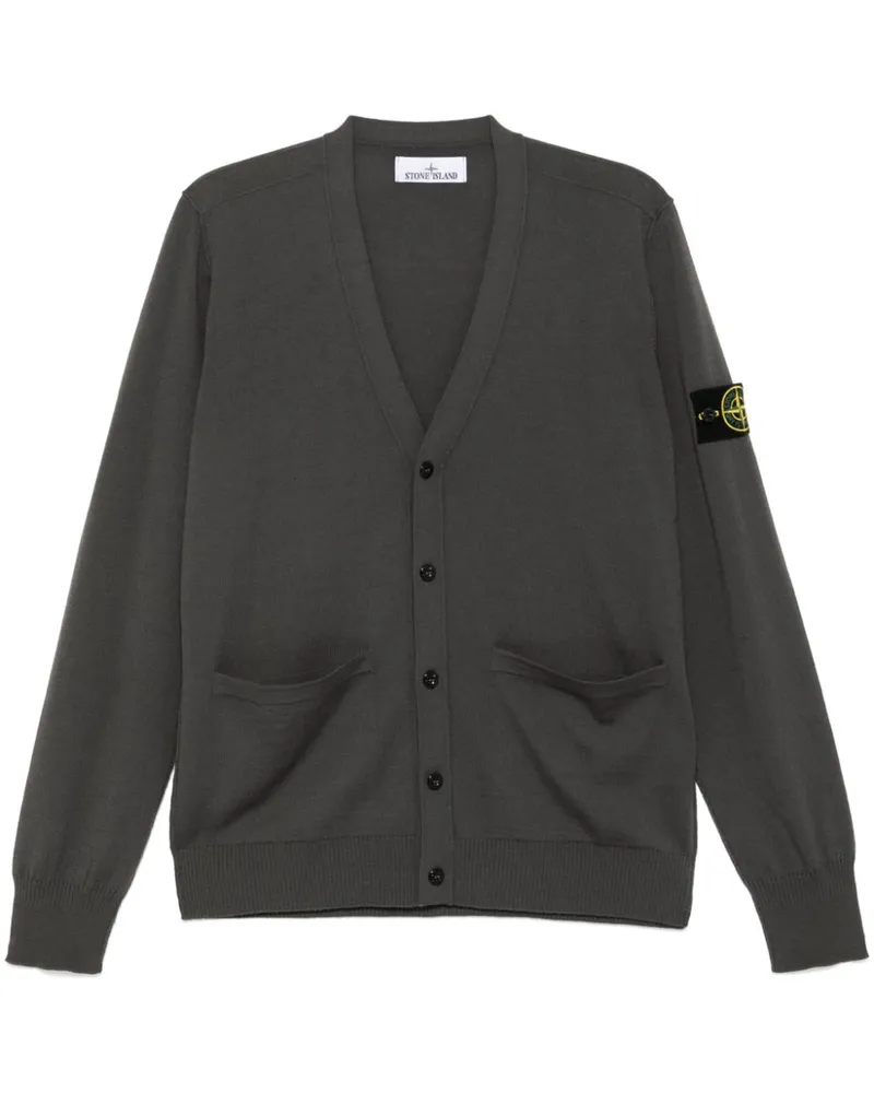 Stone Island Cardigan mit Kompass-Patch - Grau Grau