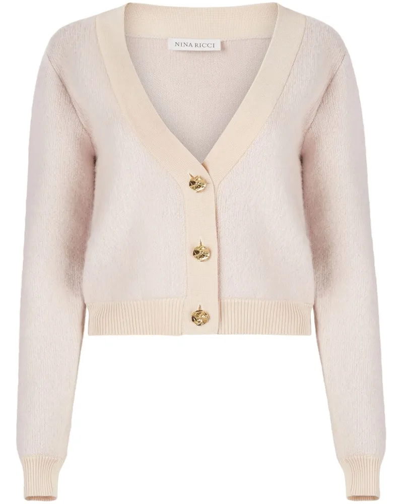 Nina Ricci Cardigan mit V-Ausschnitt - Nude Nude