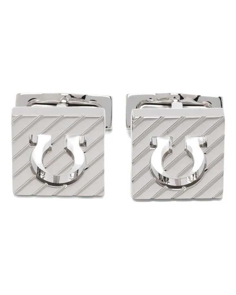 Ferragamo Gancini engraved cufflinks - Silber Silber