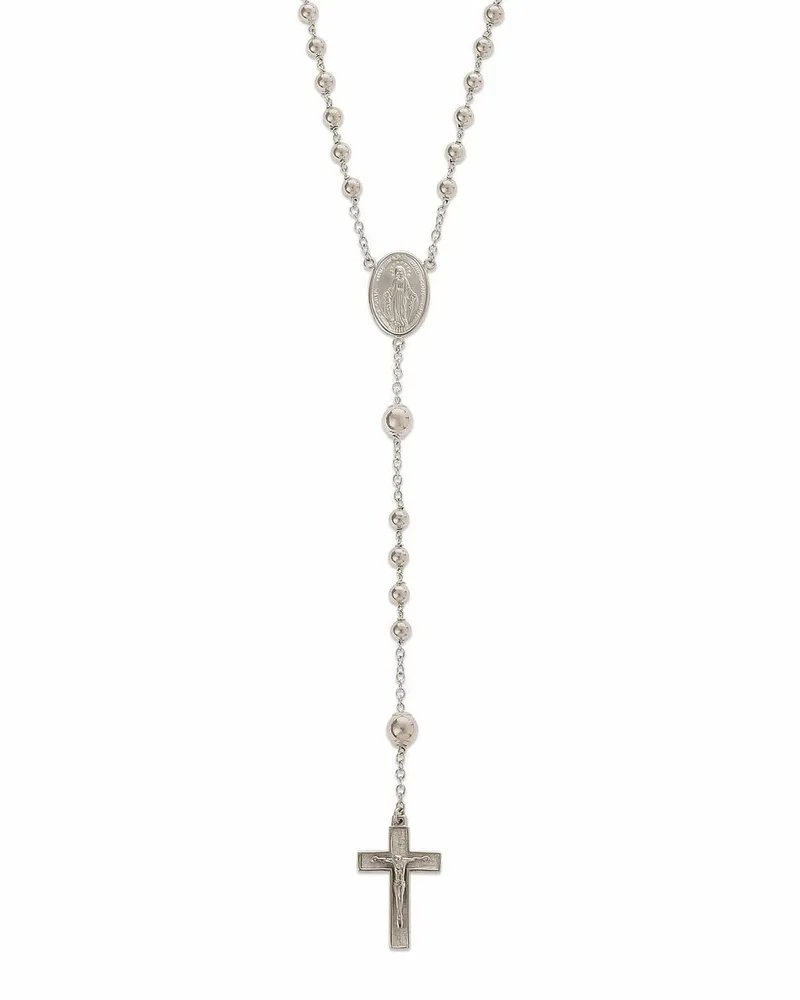 Dolce & Gabbana 18kt Sicily Rosary Weißgoldhalskette - Silber Silber