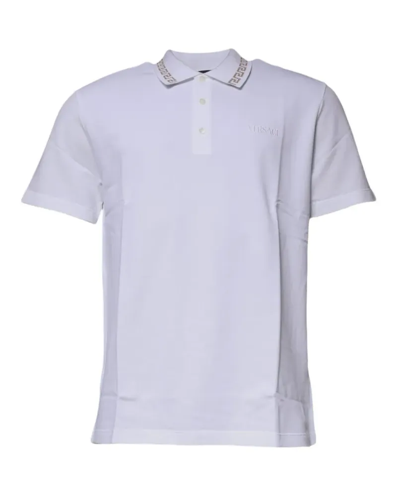 Versace Poloshirt mit Greca-Kragen - Weiß Weiß