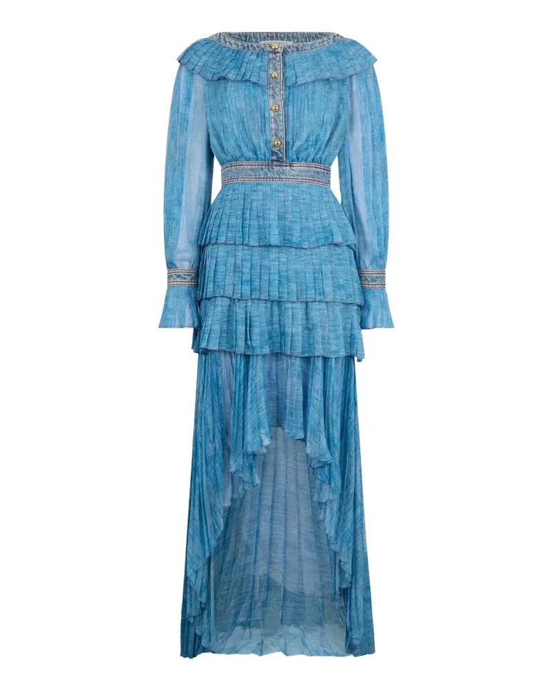 Philosophy Di Lorenzo Serafini ruffled midi dress - Blau Blau