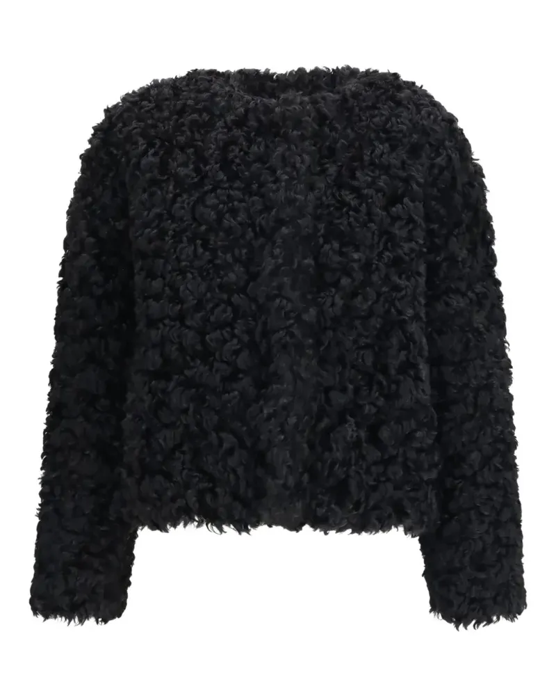 Kristina Ti Mantel mit texturiertem Finish - Schwarz Schwarz