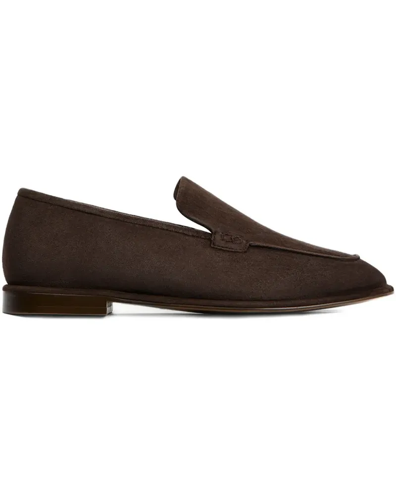 12 STOREEZ Loafer mit Shearling-Futter - Braun Braun