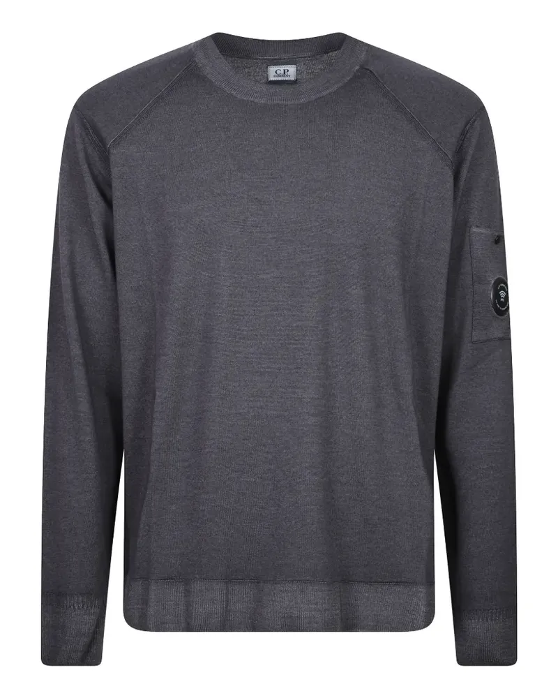 C.P. Company Pullover mit Raglanärmeln und Linsen-Detail - Grau Grau