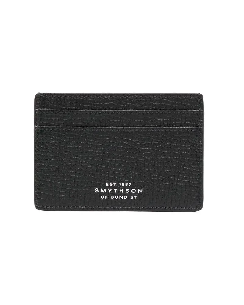 Smythson Kartenetui mit Logo-Prägung - Schwarz Schwarz