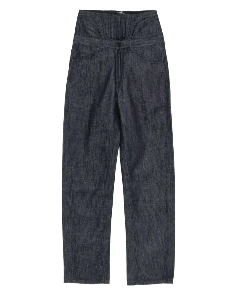 Thierry Mugler Jeans mit Corsage-Bund - Blau Blau