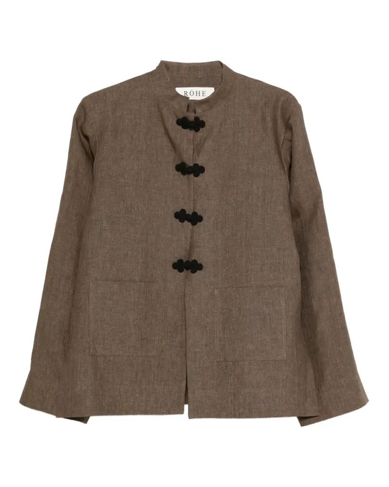 Róhe appliqué pocket jacket - Braun Braun