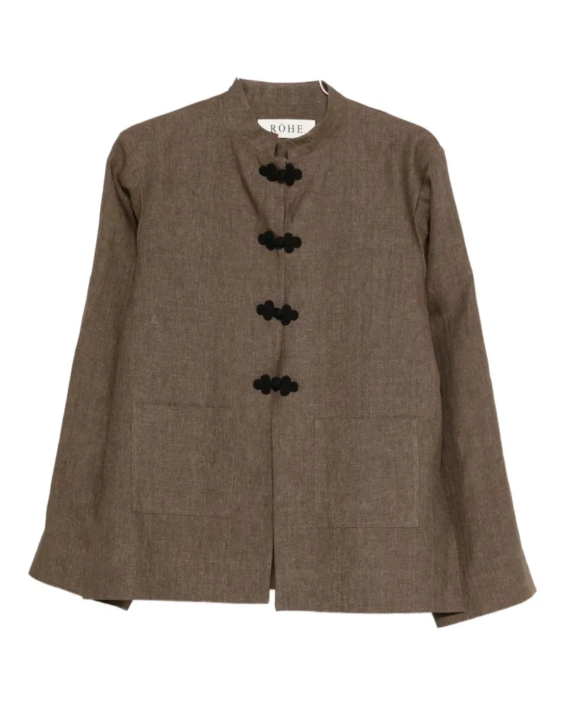 Róhe appliqué pocket jacket - Braun Braun