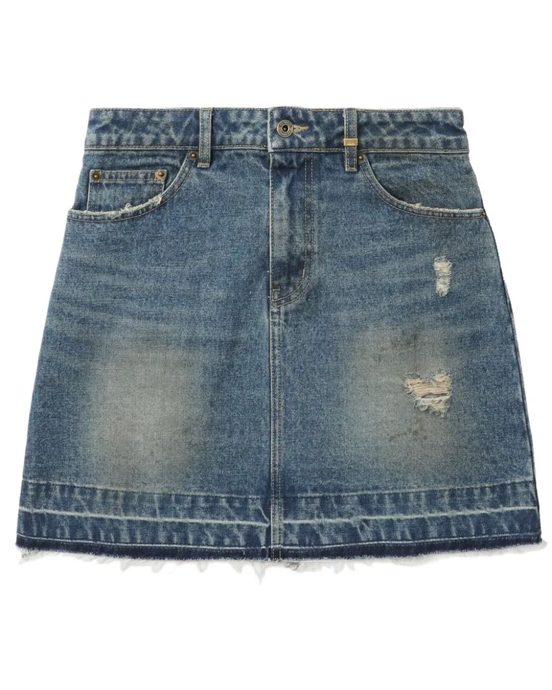WE 11 DONE Jeansrock im Distressed-Look - Blau Blau