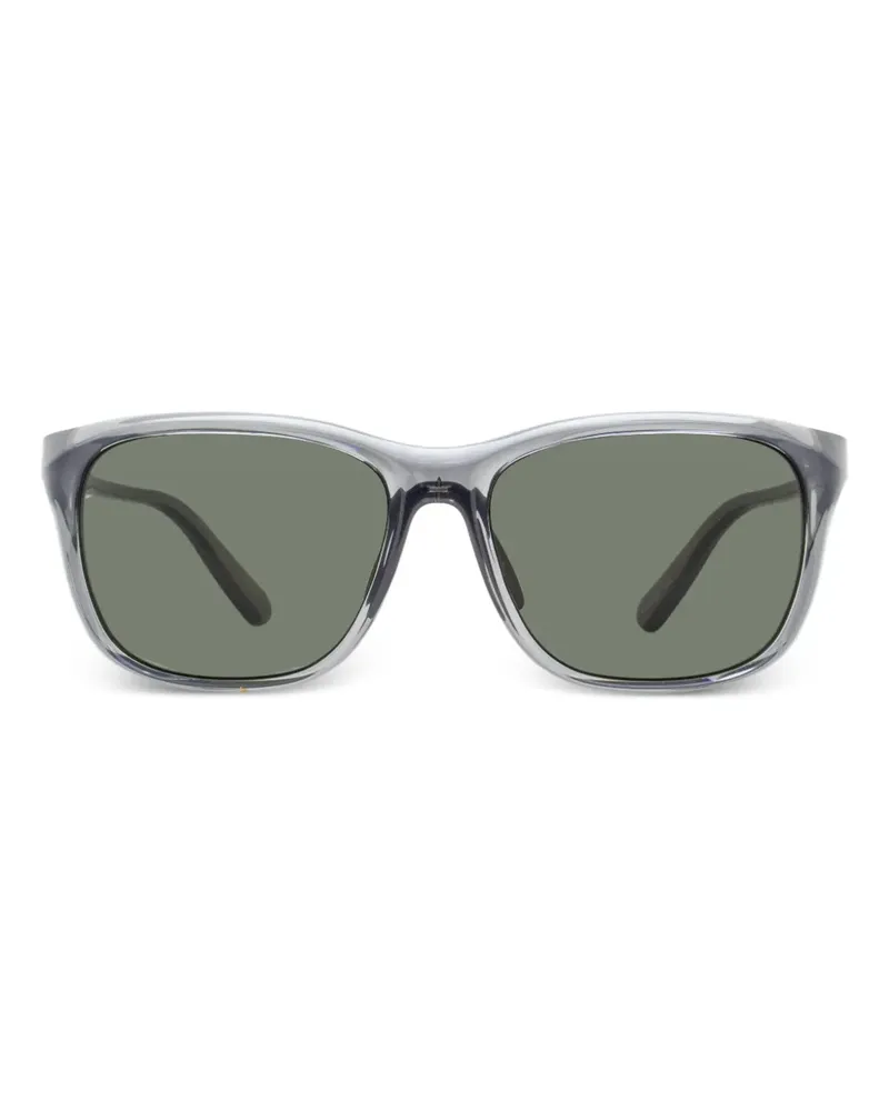 Moncler Eckige Sonnenbrille mit Emblem - Grau Grau