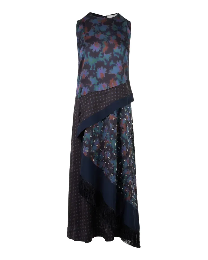 3.1 phillip lim Desert Flower fringed maxi dress - Blau Blau
