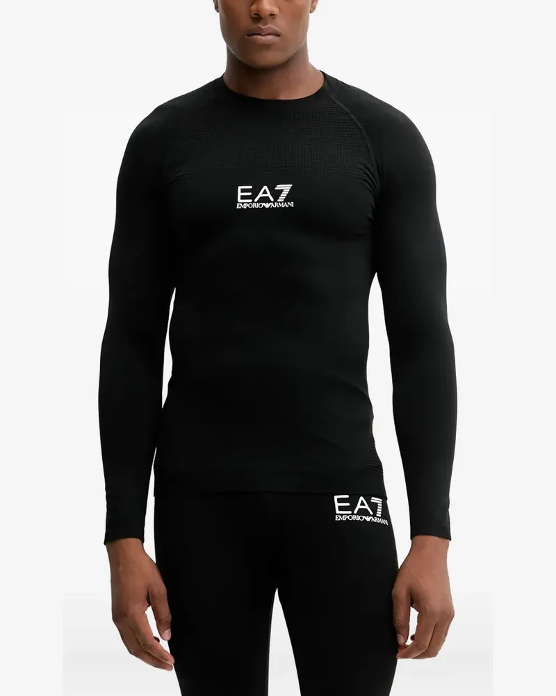 EA7 logo-print functional underwear - Schwarz Schwarz