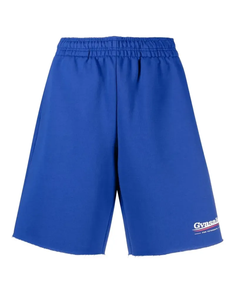 VETEMENTS Ausgefranste Shorts - Blau Blau