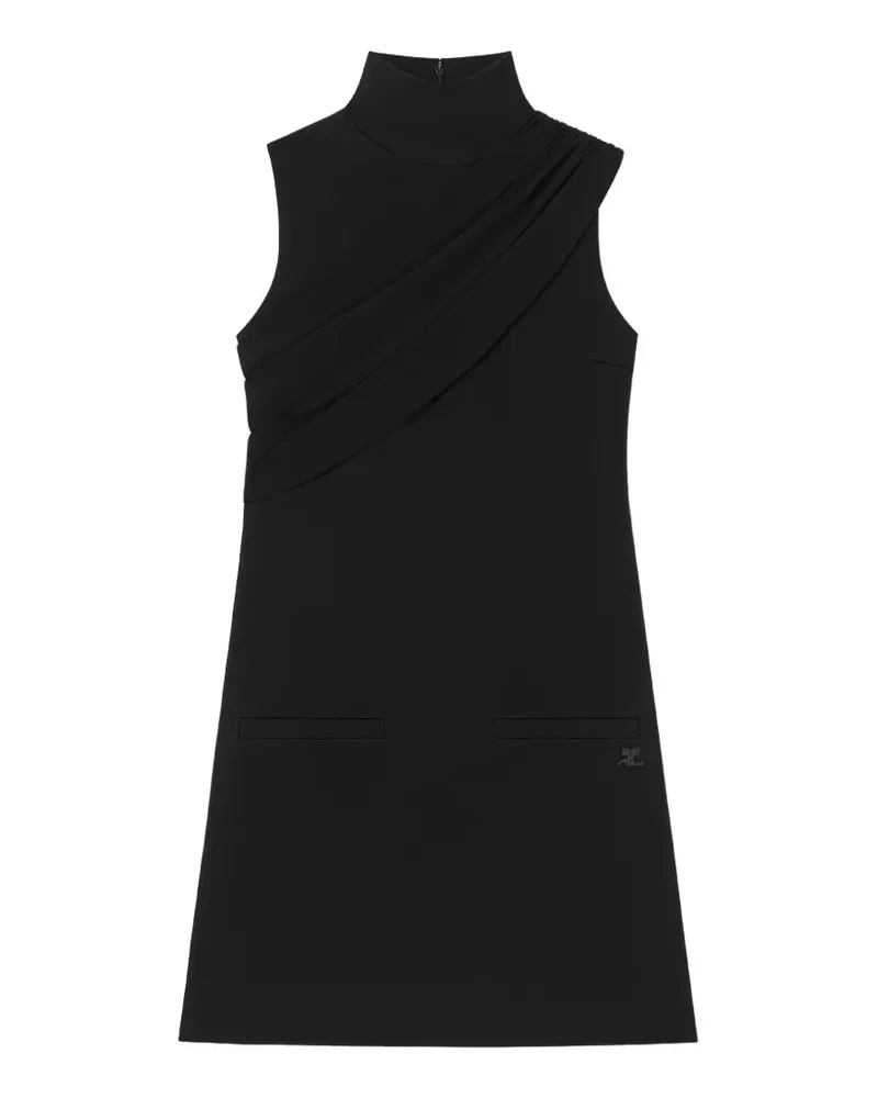 Courrèges Twist Minikleid in A-Linie - Schwarz Schwarz