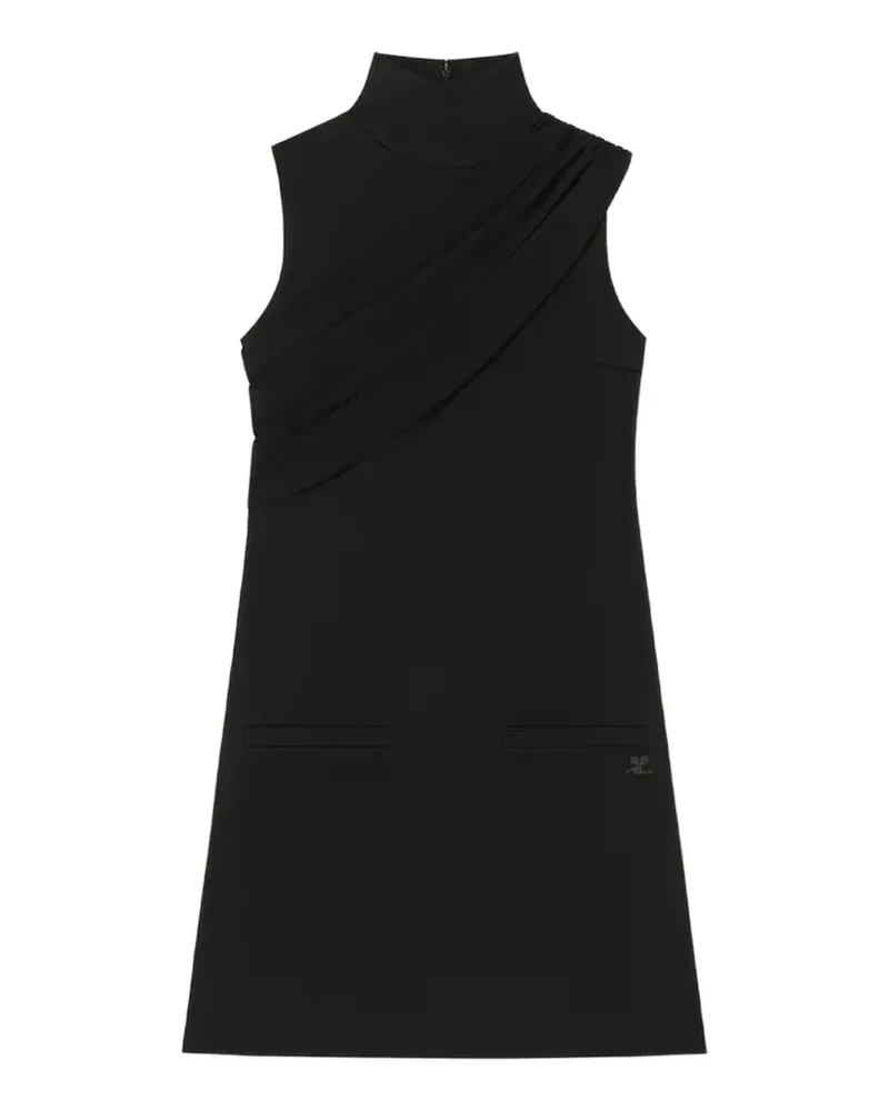 Courrèges Twist Minikleid in A-Linie - Schwarz Schwarz