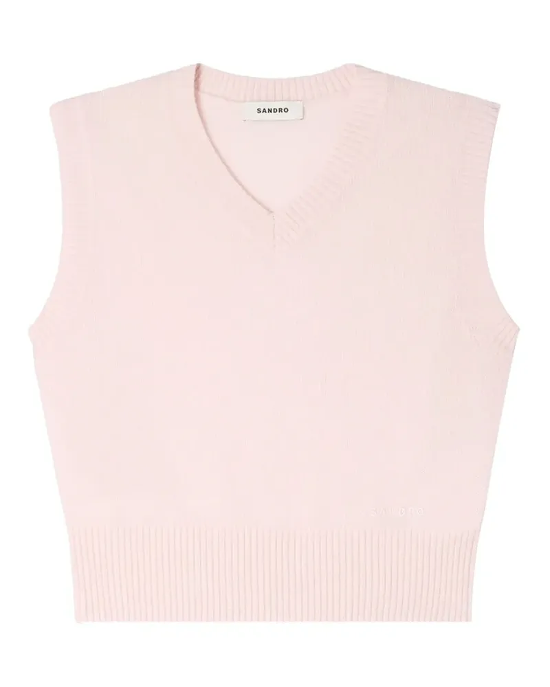 Sandro Trägershirt mit V-Ausschnitt - Rosa Rosa