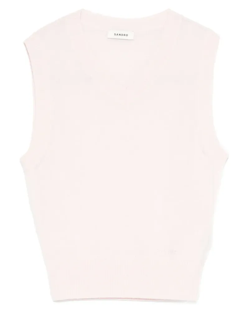 Sandro Trägershirt mit V-Ausschnitt - Rosa Rosa