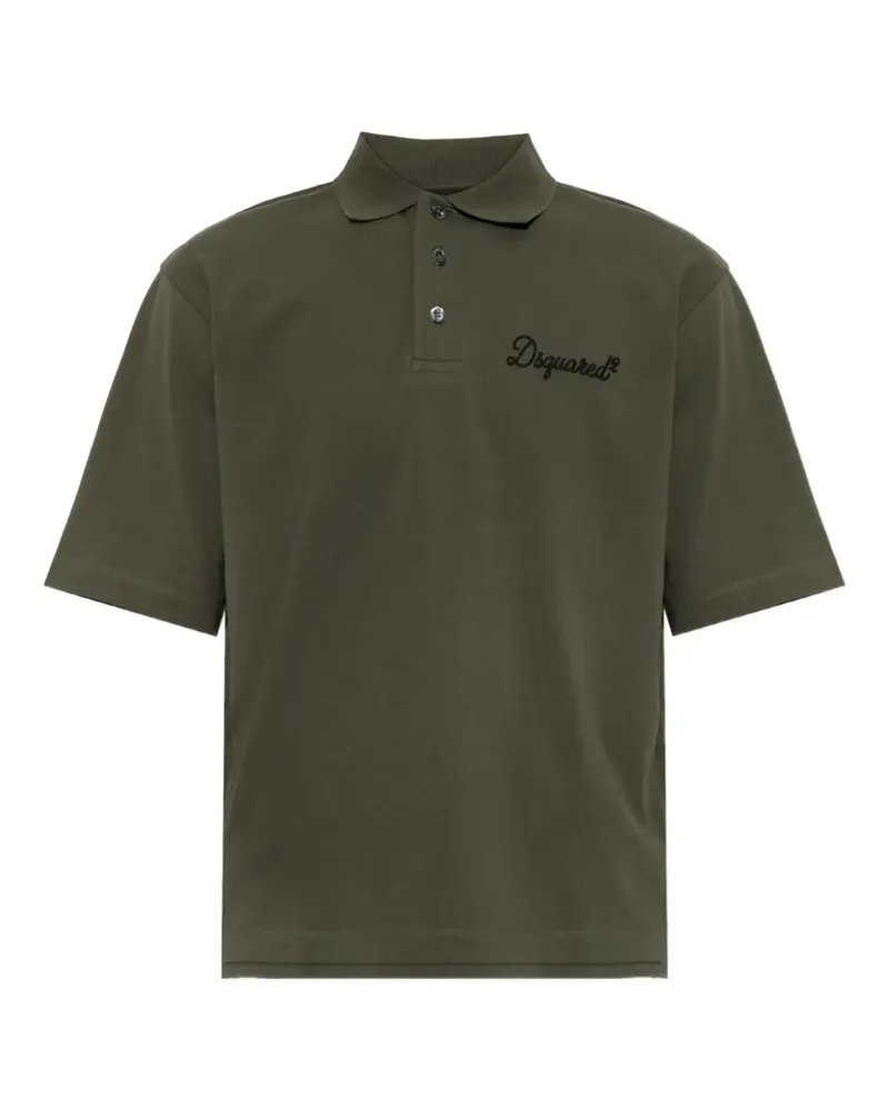 Dsquared2 logo-embroidered polo shirt - Grün Grün
