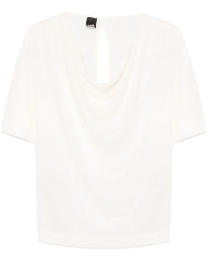 Pinko T-Shirt aus Leinen - Weiß Weiß