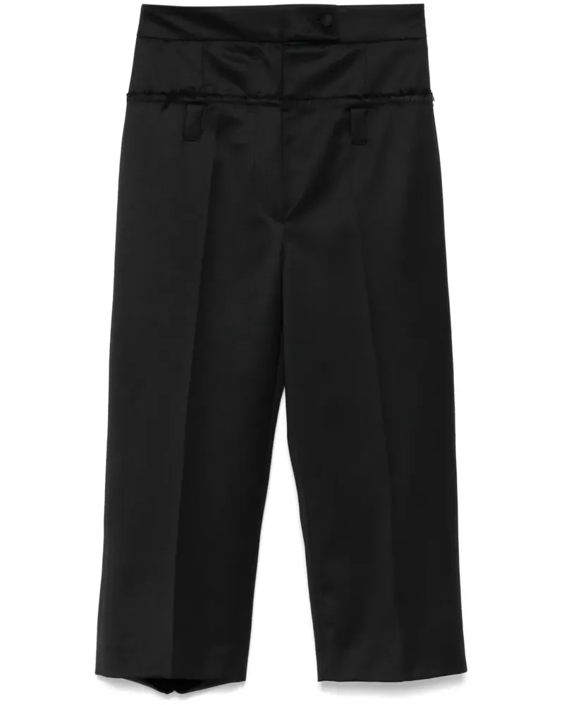 ALMAZ Cropped-Hose aus Wolle - Schwarz Schwarz