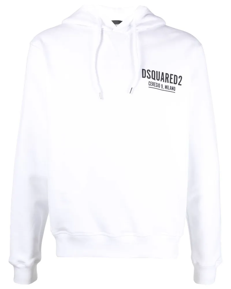 Dsquared2 Hoodie mit Logo-Print - Weiß Weiß