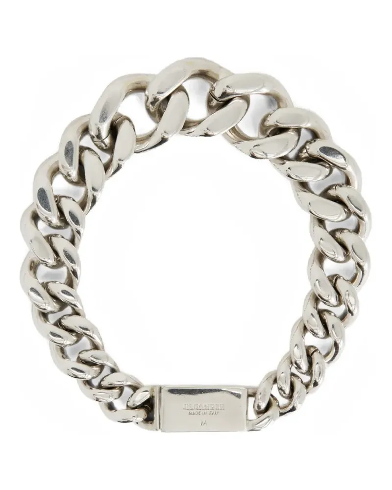 Jil Sander Klassisches Panzerkettenarmband - Silber Silber