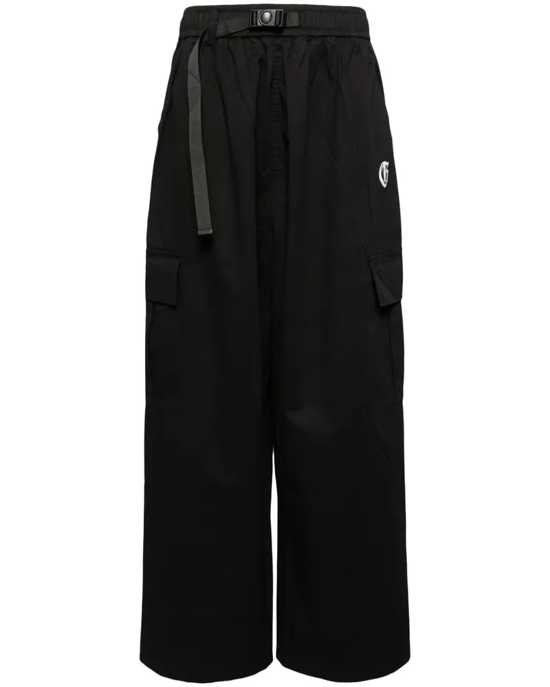 Ground Zero Tapered-Cargohose mit Logo - Schwarz Schwarz