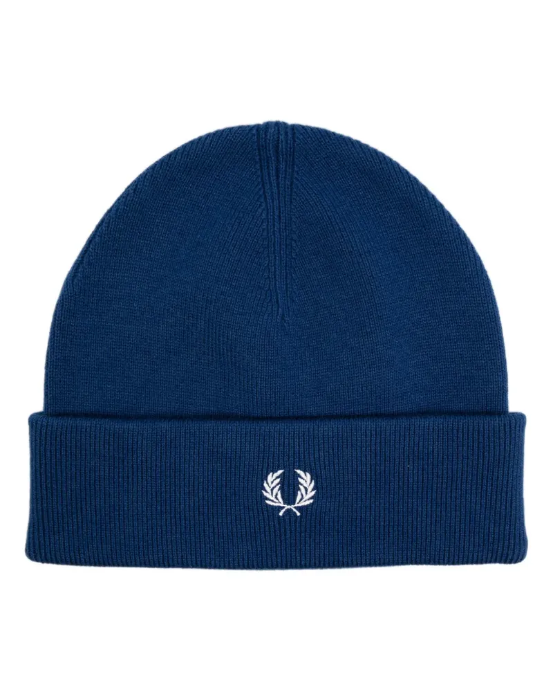 Fred Perry Beanie mit Logo-Stickerei - Blau Blau