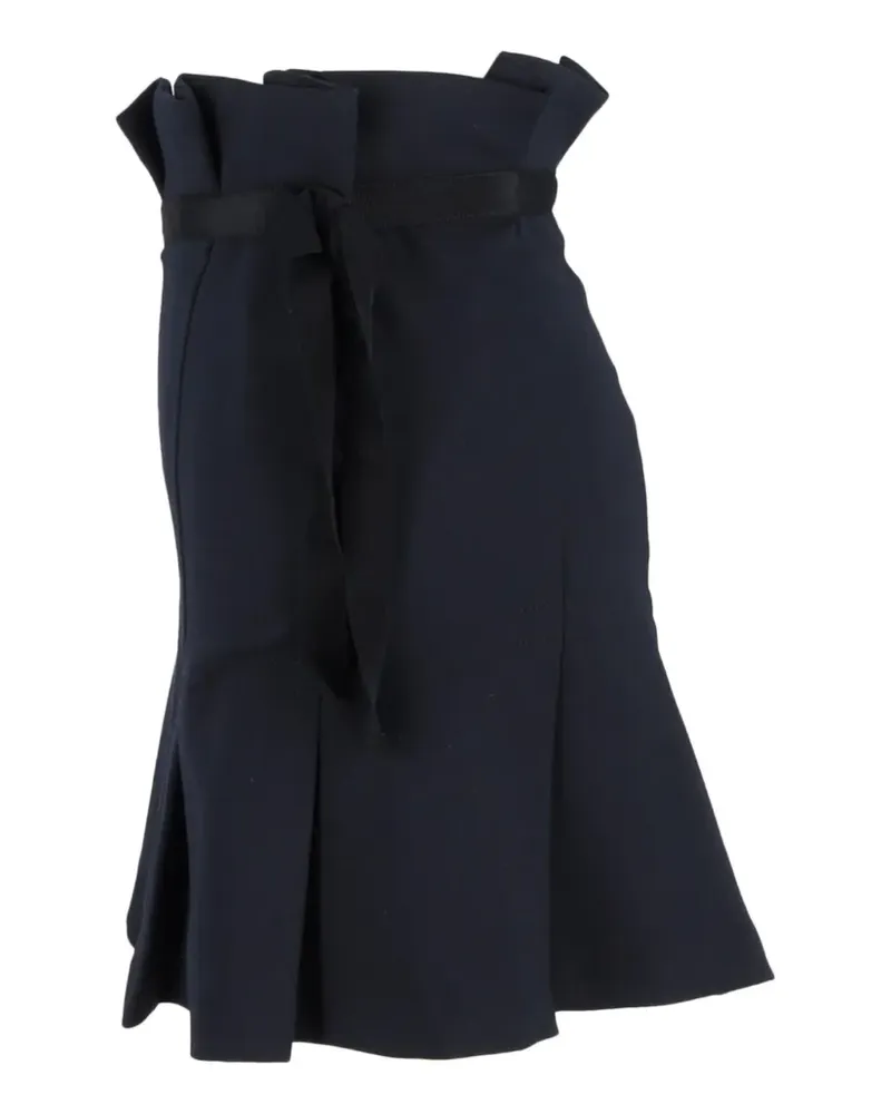 Sandro pleated bow mini skirt - Blau Blau