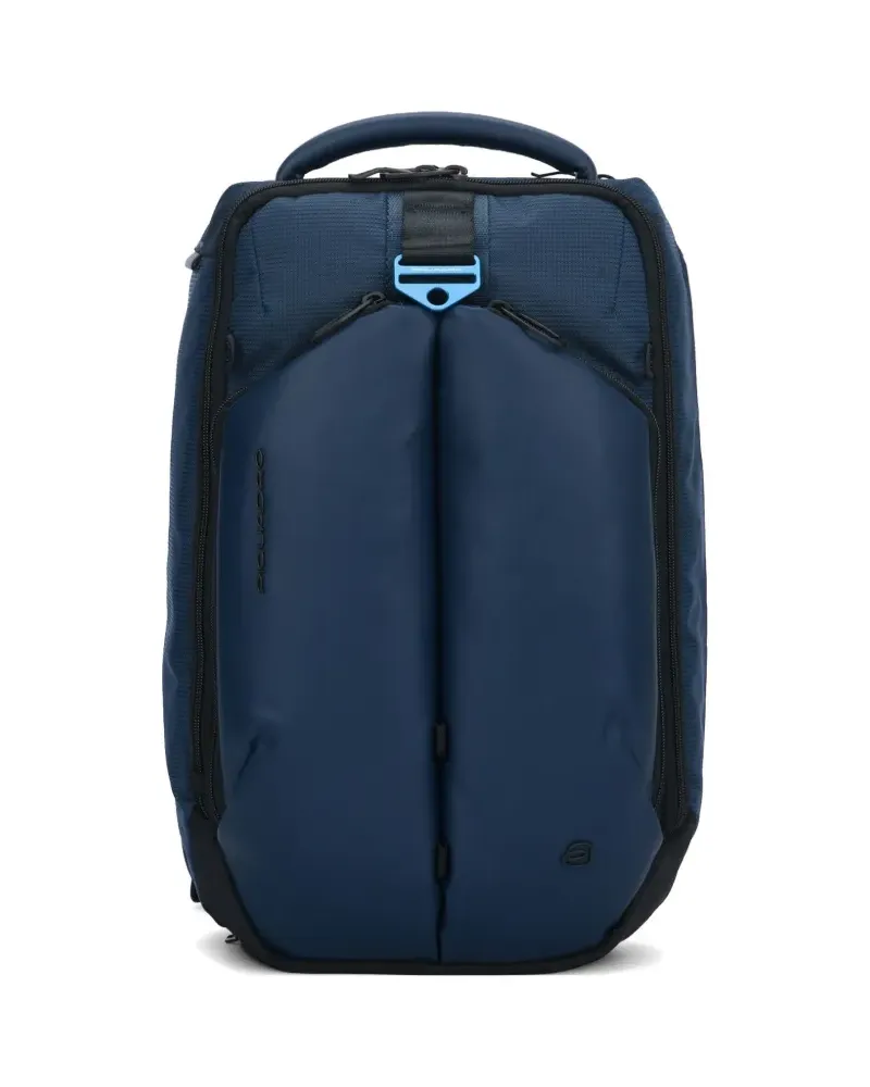 Piquadro panelled ripstop backpack - Blau Blau