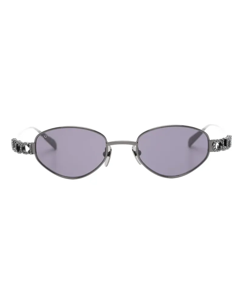 Gucci oval-frame sunglasses - Schwarz Schwarz