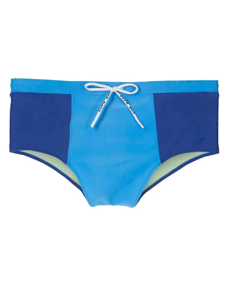 Amir Slama Badeshorts in Colour-Block-Optik - Blau Blau