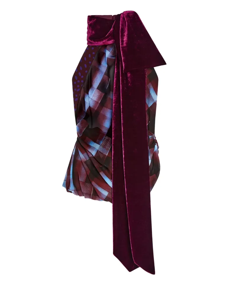 Dries van Noten Top mit Neckholder - Rot Rot