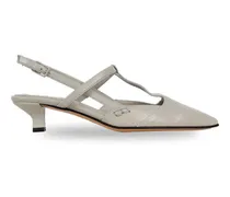 Slingback-Pumps mit T-Riemen - Grau