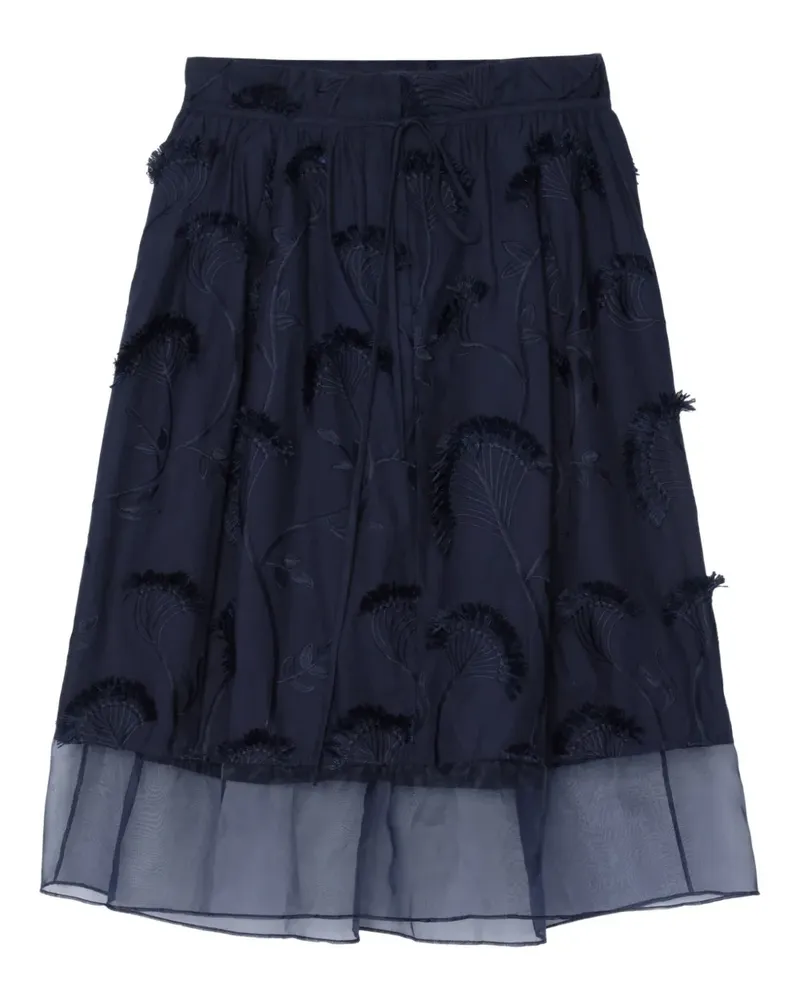 3.1 phillip lim Bestickter Midirock - Blau Blau