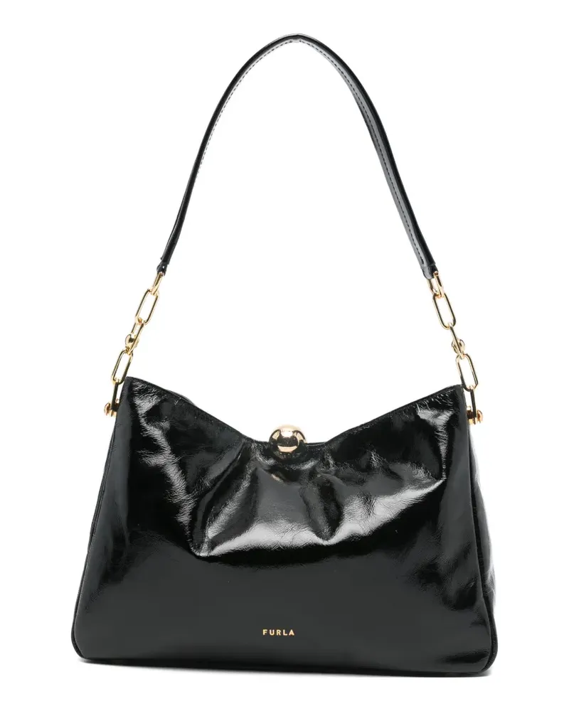 Furla chain-link shoulder bag - Schwarz Schwarz